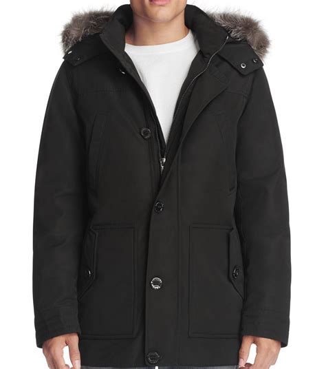 michael kors herren parka black friday|Men's Black Jackets & Coats .